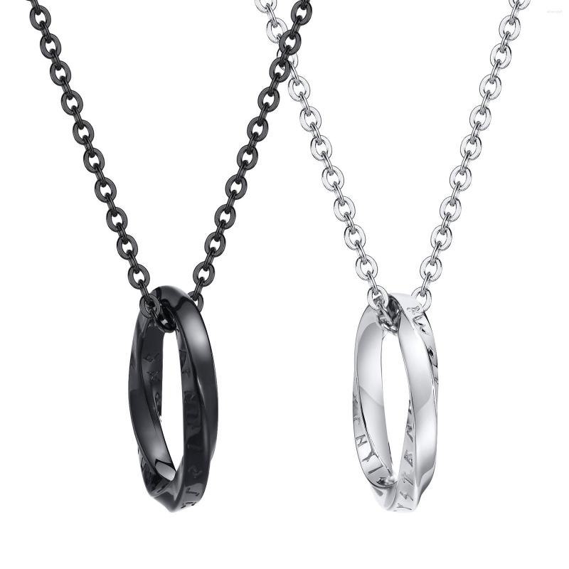 

Chains Mobius Pendant For Men Women Stainless Steel Twisted Round Necklace Casual Basic Unisex Anniversary Birthday Gifts Jewelry