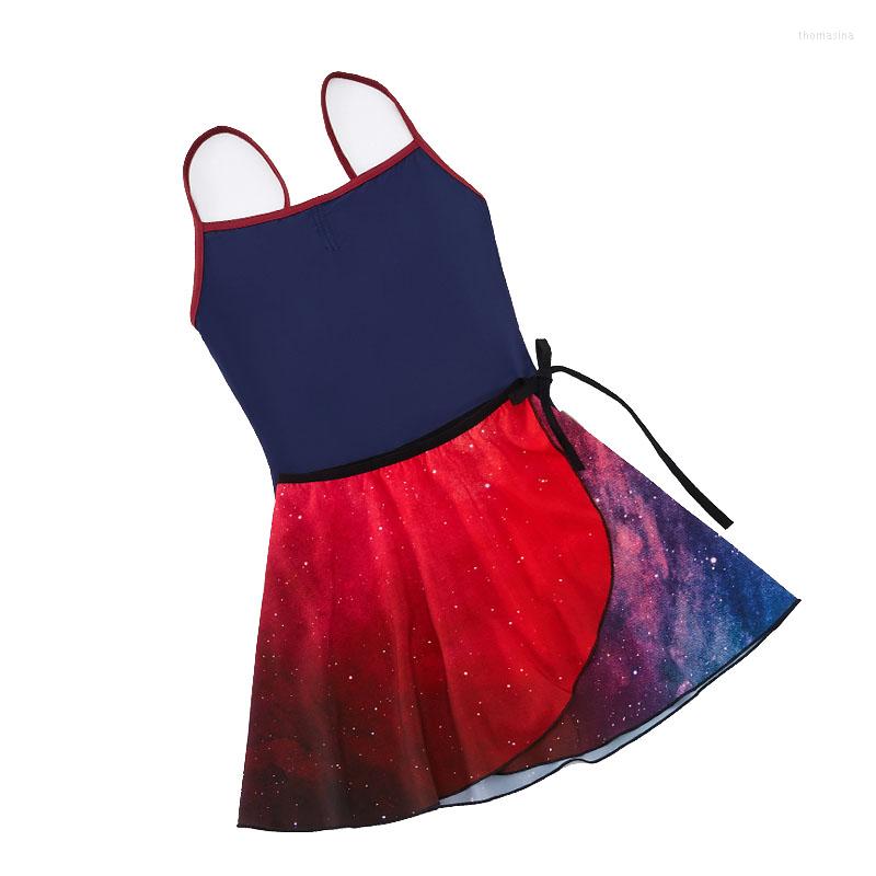 

Stage Wear Daily Practice Ballet Dance Leotard Suit Pair With Starry Sky Skirt Team Gymnastics Dancing Clothes Adult Advanced Contrast, Yellow set