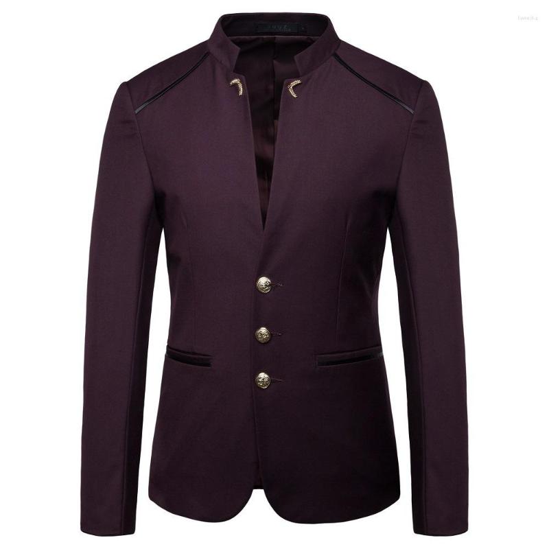 

Men's Suits The 2023 Formal Casual Men's Fashion Trend Metallic Button Small Suit With Embellished Jacket Blazer Men, Black