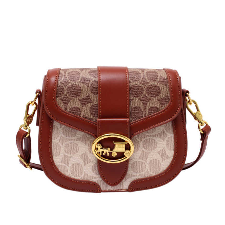 

Fashion Design Women Shoulder Bags high-grade womenclassic broadband saddle one-shoulder messenger bag Ladies Bag 56%off Discount Female Handbags Purse, Auburn