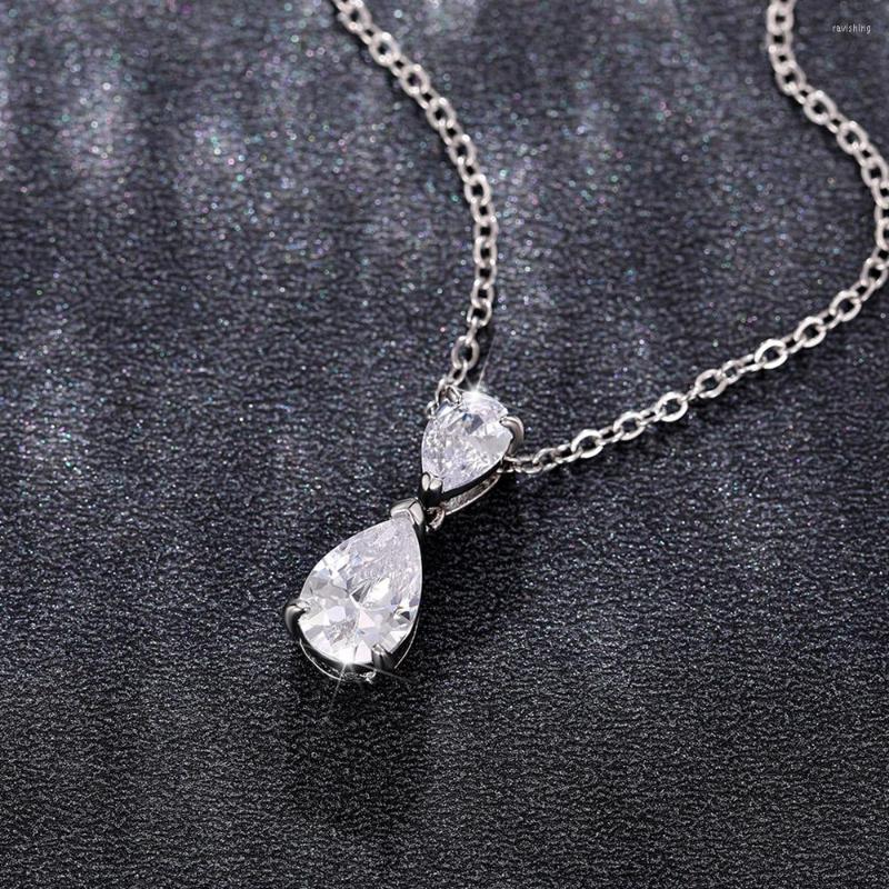 

Pendant Necklaces CAOSHI Simple Style Necklace Women Drop-shaped Crystal Accessories For Engagement Fashion Female Daily Wearable Jewelry