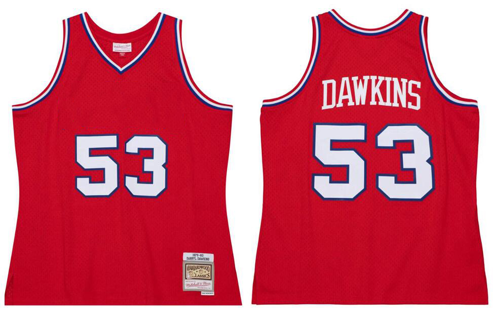 

Darryl Dawkins Stitched basketball Jersey S-6XL Mitchell Ness jersey 1979-80 Mesh Hardwoods Classics retro jerseys Men Women Youth red 53, Stitched jersey