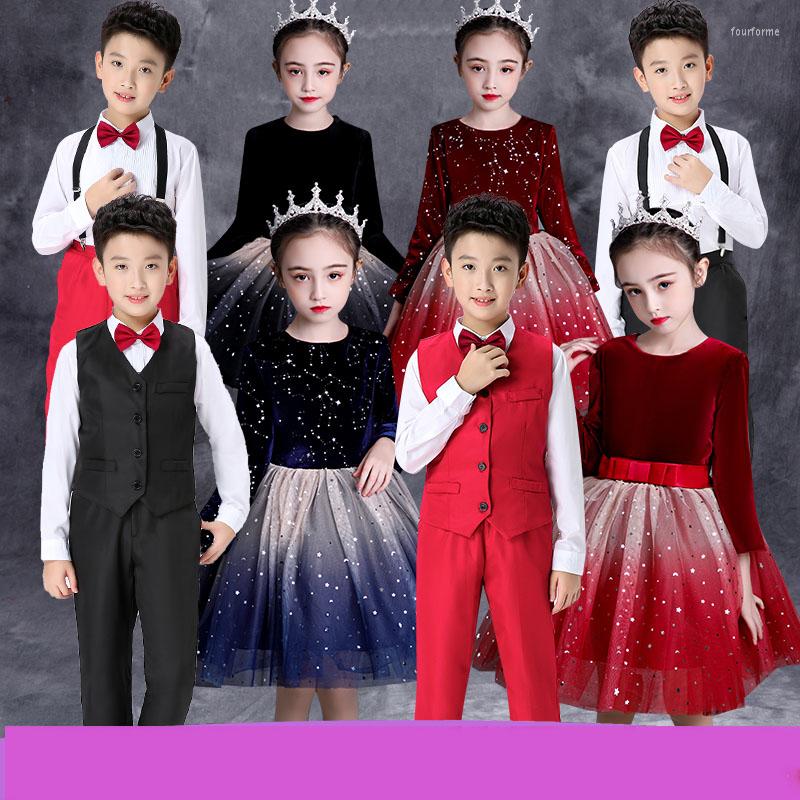 

Stage Wear School Students' Poetry Recitation Contest Performance Costume Host's Dress Children's Chorus Clothes