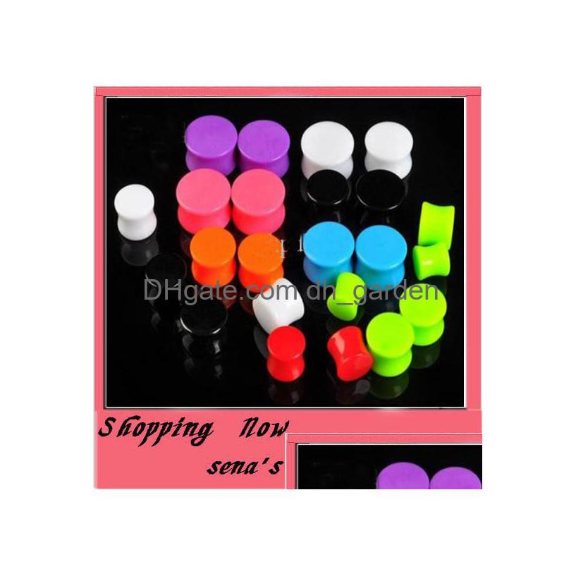 

Plugs Tunnels Mix 312Mm 7 Color 100Pcs/Lot Body Jewelry Acrylic Solid Ear Expander Plug Flesh Tunnel Pierce Drop Delivery Dhgarden Dhjxq