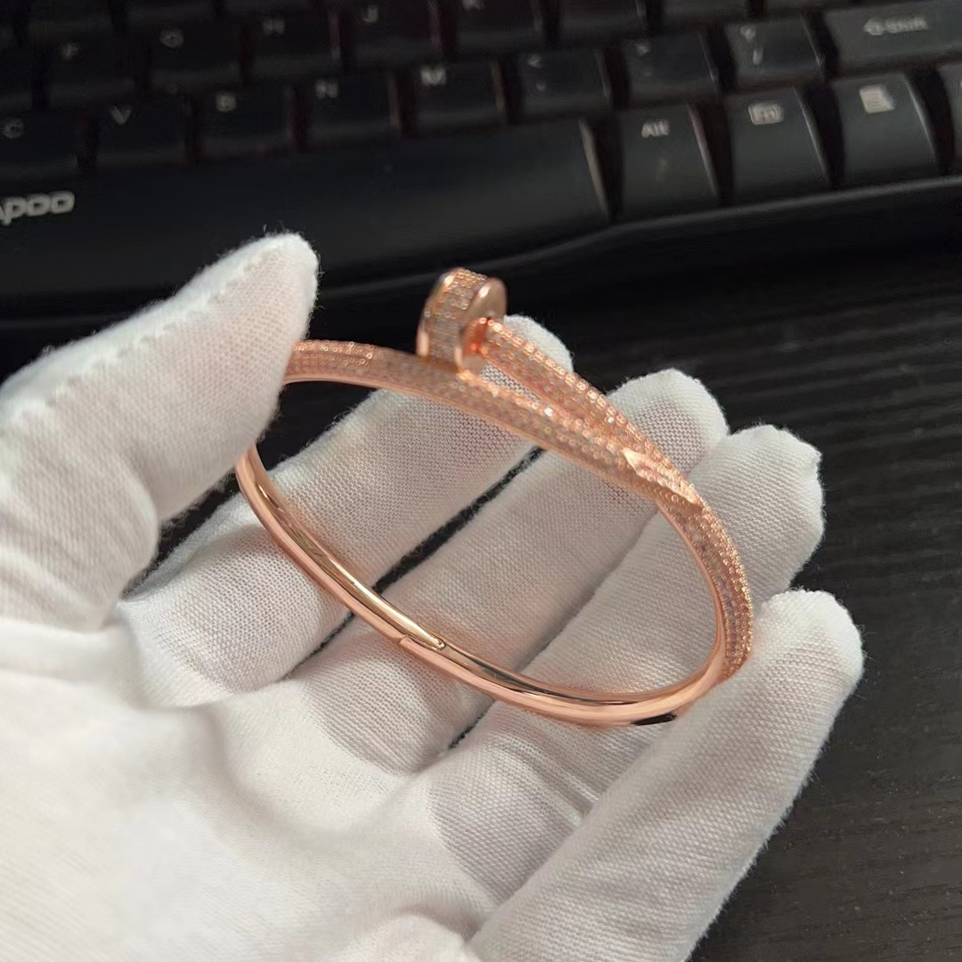 

Full Diamond Bangle Bracelet Women Men 18k Gold Plated Love Bracelet Cuff Jewelry For Lover Gift