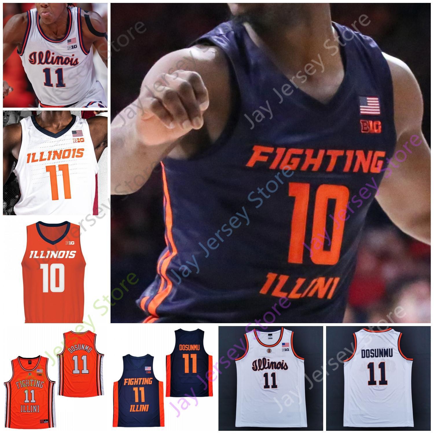 

Illinois Fighting Illini Basketball Jersey NCAA College Andres Feliz Giorgi Bezhanishvili Griffin Nichols Nunn Anderson Williams Hawkins, White