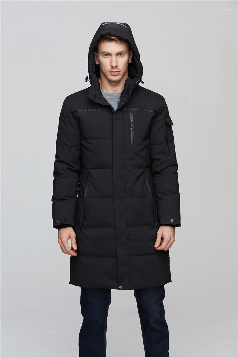 

Men's Down 2023 Japan And South Korea Winter Thick Cotton Coat White Hooded, Brown