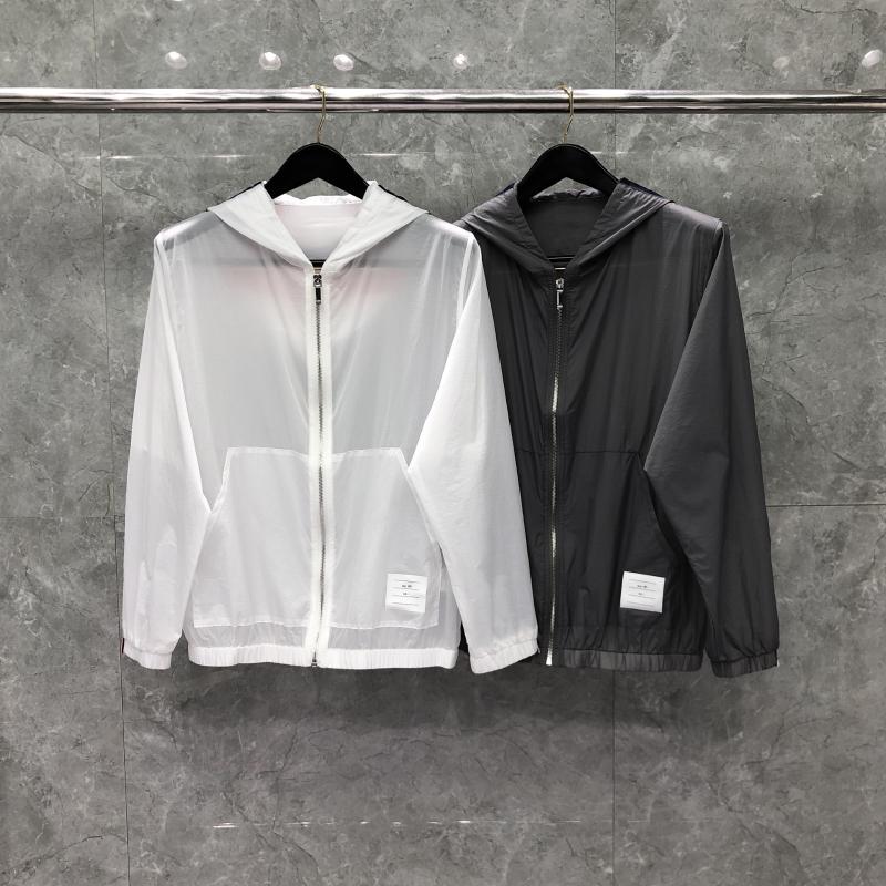 

Men's Jackets Man's Jacket Men Solid Summer Uv Sun-Protective Outdoor Coat Loose Thin Casual Hooded Skin Windbreaker, White