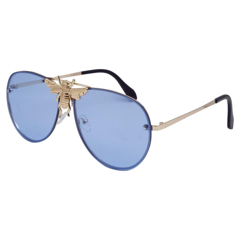 

Sunglasses Round Retro Punk Bees Women Female Designer Sun Glasses Gradient Shades Lens Ladies UV400