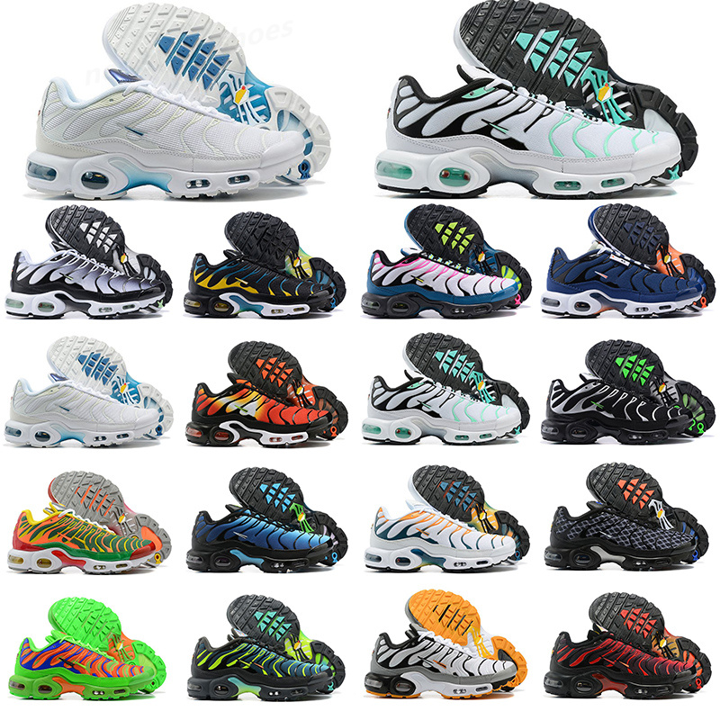

2023 Running Shoes Breathable Sneakers Sports Trainer Triple White Black Gold Scarab Hyper Jade Royal University Blue Mens Sports Tn Plus 40-46 TK06, #1