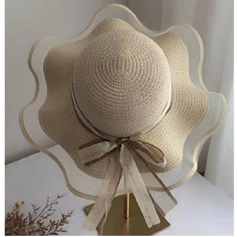

Wide Brim Hats Straw Hat With Ribbon Travel Big Sun Summer Foldable Women Beach UV ProtectionWide WideWide