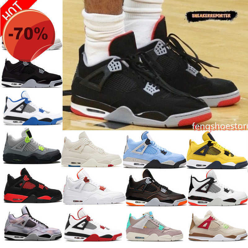 

Sandals Jumpman New 4s IV 4 Basketball Shoes Fire Red University Blue Military Black Cat Sail Cement Hyper Royal Motorsport White Cement Lightning, 2#