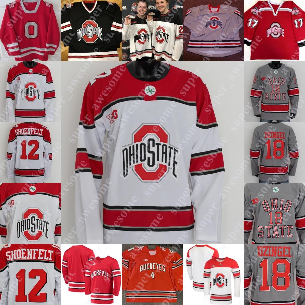 

Ohio State Buckeyes Hockey Jersey Ryan Kesler Paul Pooley Dave Caruso R. J. Umberger Ryan Dzingel Zac Dalpe Matt Cassidy Quinn Preston Patri, White old