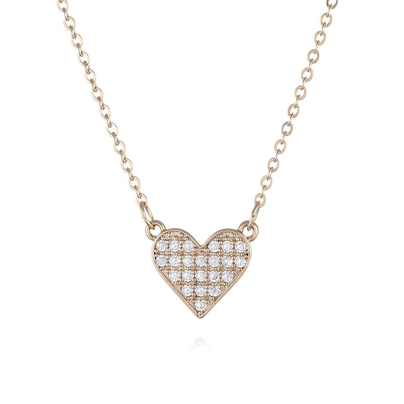 

Simple zircon love pendant necklace womens cuban link chain designer jewlery mens iced out chains chrome heart coco crystal stones fast shipping pendants necklaces