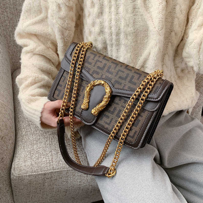 

women's Bag Women's Fashion chain shoulder Versatile letter small square bags 50%off Black White Purses Handbag one-shoulder handbag purse, Black8