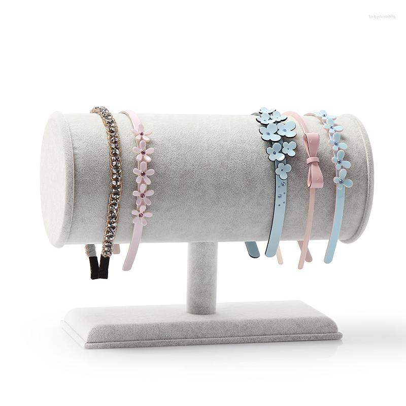 

Jewelry Pouches Heandband Display Holder Headband Stand Velvet Rack Black Or Gray