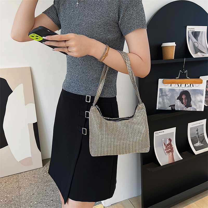 

Party Fashion Clutches Diamond Shoulder Bags Handbag 95% Off Clearance Underarm sac Handbag Women Evening bolsas, Gold