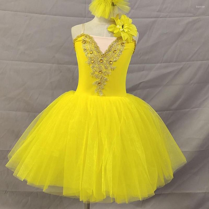 

Stage Wear Children Ballet Performance Dress Swan Dance Long Romantic Tutu Contemporary Ballerina Costumes Girls, White