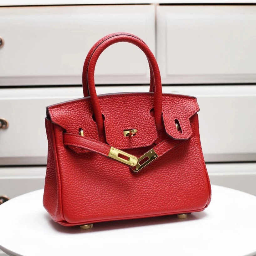 

Ladies Bags 47%off New Fashion layer pattern 20cm Messenger Bag Mini buckle leather women's bag Design Handbags for Women, White7