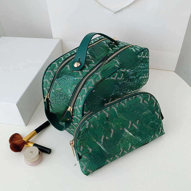 

rainbow bags Korean net red make up bag large capacity student ins storage portable finishing washing