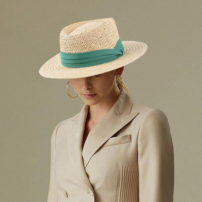 

Wide Brim Hats Sun Straw Natural Wheat Boater Top Hat 2023 Gorro Women Summer Beach Flat Cap Ribbon For Holiday Sombreros De So