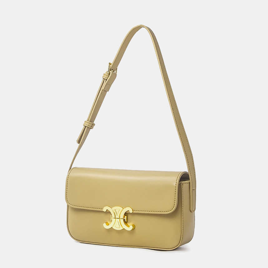 

Fashion Design Women Shoulder Bags Underarm buckle Single shoulder Simple Small square bag girl Ladies Bag 56%off Discount Female Handbags Purse, Lemon yellow