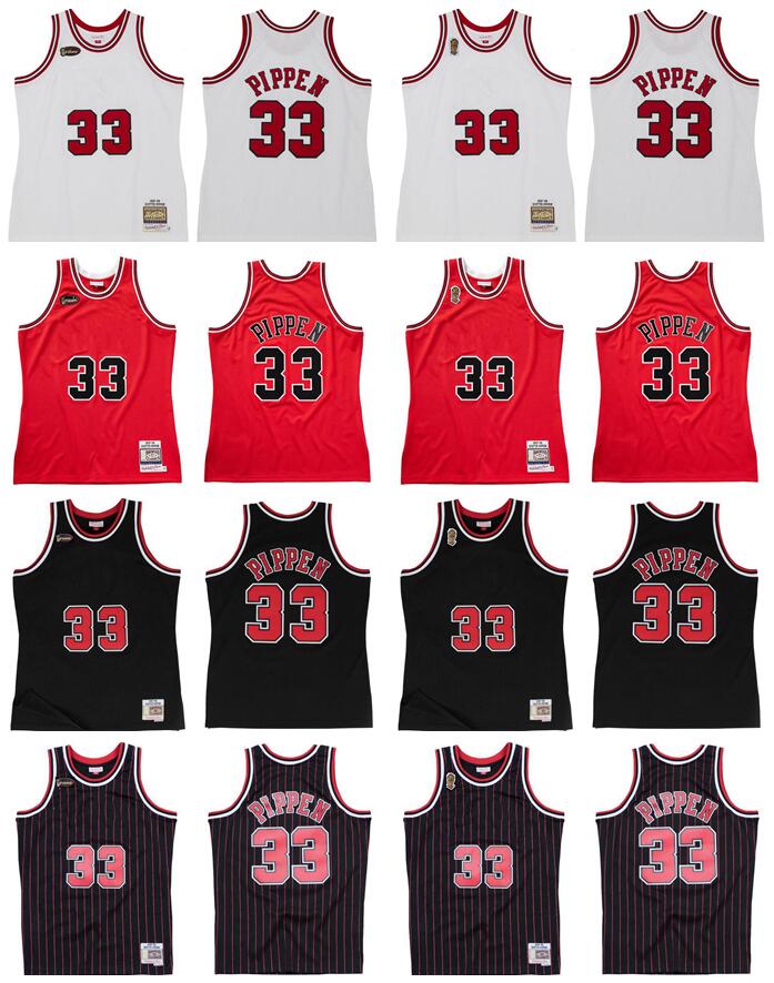 

Scottie Pippen Stitched basketball Jersey S-6XL Mitchell Ness jersey 1995-96 1997-98 finals trophy Mesh Hardwoods Classics retro jerseys Men Women Youth white red, Stitched jersey