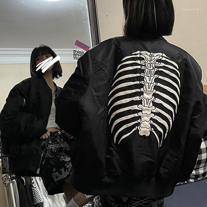 

Women' Jackets Goth Skull Harajuku Punk Sweatshirt Women Long Sleeve Zipper Streetwear Tops Emo Dark Aesthetic Fairy Grunge Alt Clothes Men, Black