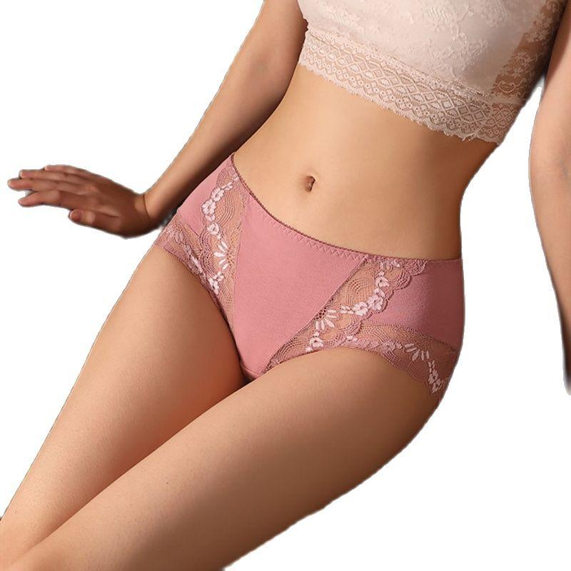 

Women's Panties Underwear Sexy For Women Lingerie Femme Lace Woman Pants Cotton Middle Waist BriefsWomen's, Black