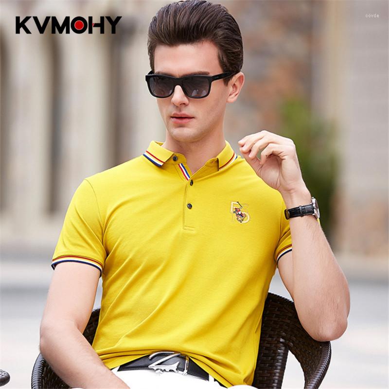 

Men's Polos Mens Shirts Summer Short Sleeve S Shirt Men Cotton Breathable Top Quality Yellow Male Masculina Clothes, Gray