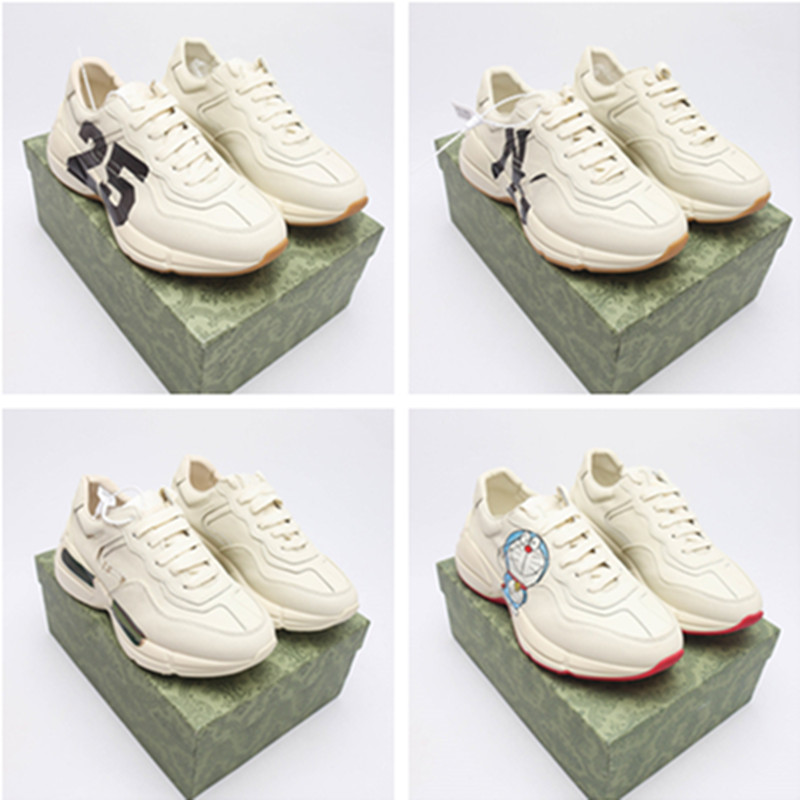 

Designer Sneakers Casual Shoes Men Women Platform old daddy shoe mens Luxury Vintage Logo Chunky Sneaker beige canvas Leather interlock web printed trainers