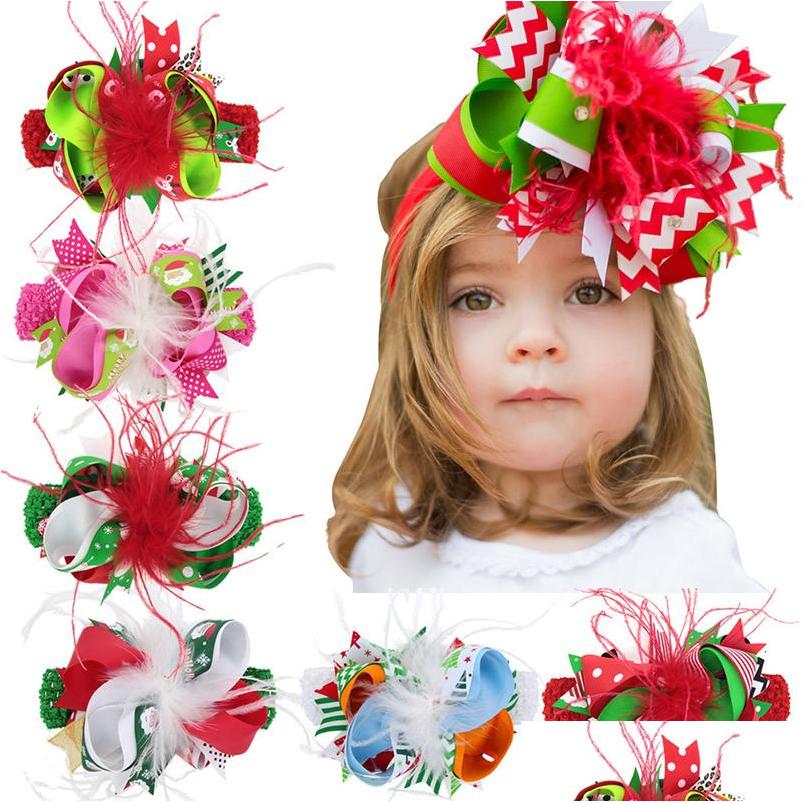

Hair Accessories Christmas Baby Headbands Barrettes Ribbons Ostrich Hairs Bows Dots Striped Snowflake Girls Clips Princess Knitted D Dhhtn, Choose below color