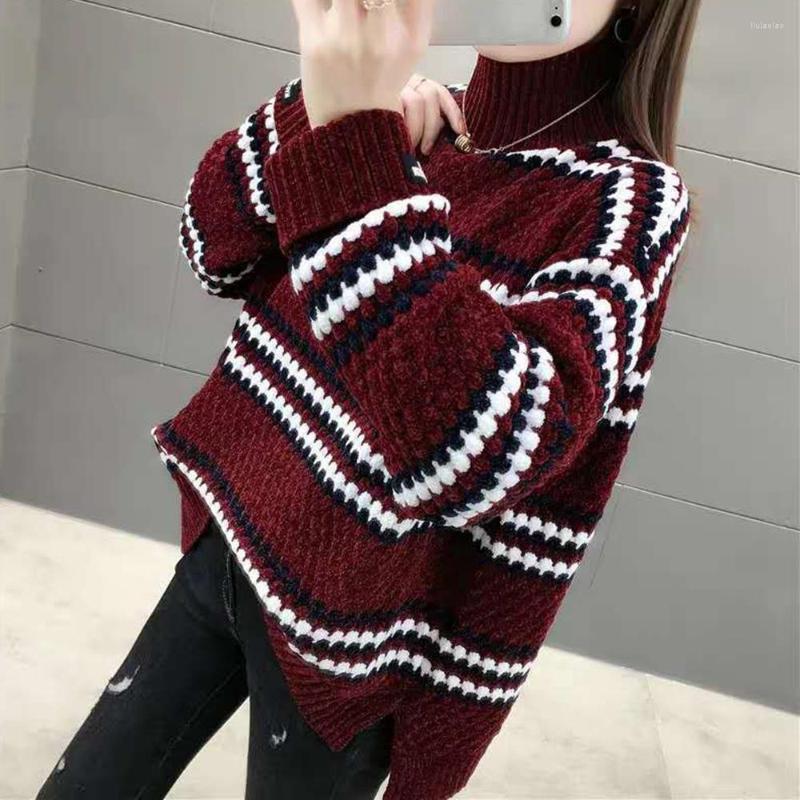 

Women's Sweaters 2023 Womens Turtleneck Pullover Sweater For Autumn Winter Long Sleeve Knit Warm Casual Sueters De Mujer, White