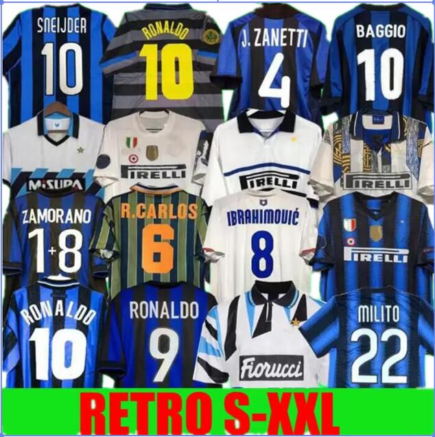 

2009 finals MILITO SNEIJDER ZANETTI Milan Retro Soccer jersey Eto'o Football 97 98 99 01 02 03 Djorkaeff Baggio ADRIANO 10 11 07 08 09 BATISTUTA Zamorano RONALDO InTErS