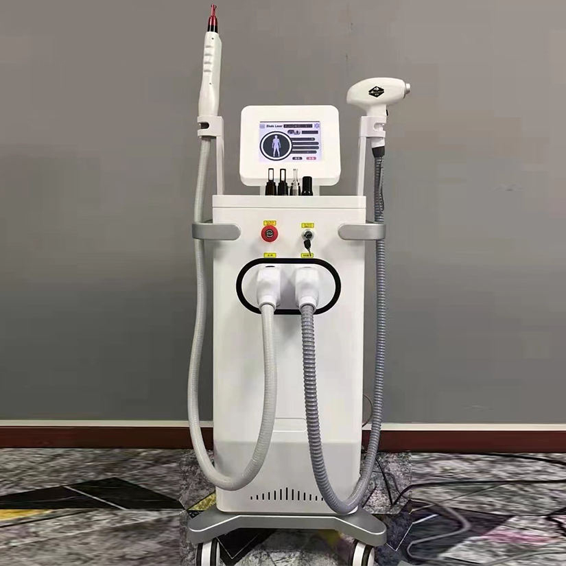 

808nm diode laser hair removal acne treatment wrinkle removal 2 handles