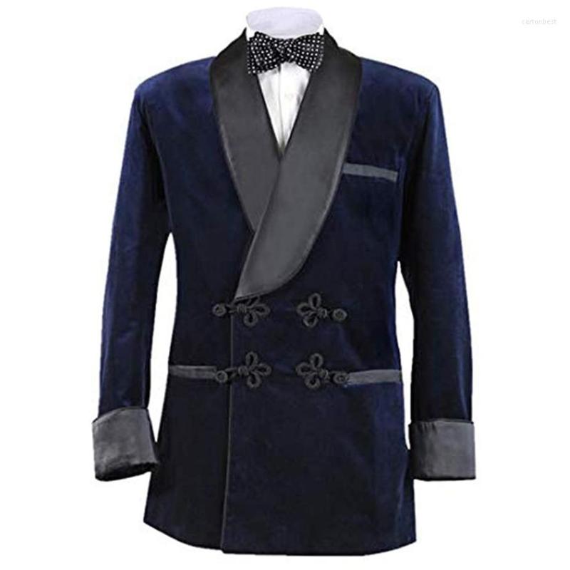 

Men's Suits Men Black Smoking Jacket Designer Stylish Wedding Party Tuxedo Blazer Coat Velvet