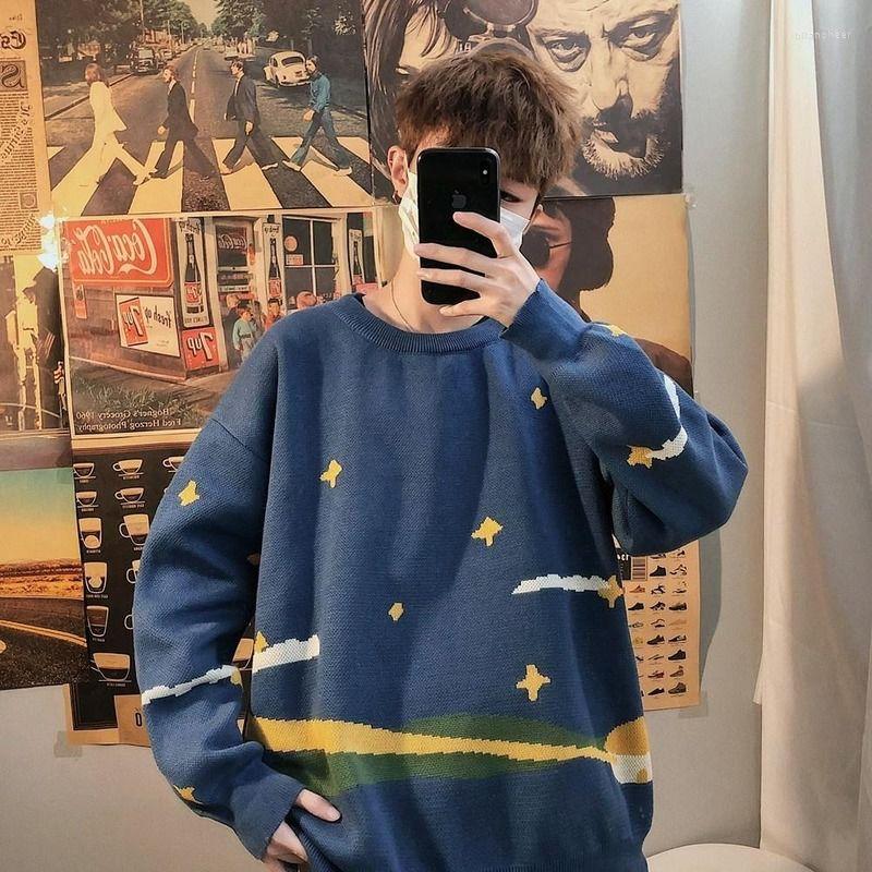 

Men's Sweaters Winter Super Sweater Men's Thick Type Korean Version Fashion Cool Couple's All-match Loose, Blue