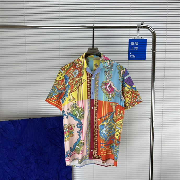 

Men Designer Shirts Summer Shoort Sleeve Casual Shirts Fashion Loose Polos Beach Style Breathable Tshirts Tees Clothing #57