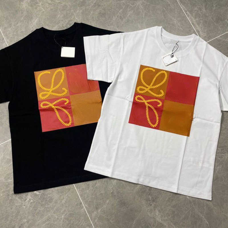 

Men's Oversize cotton t shirt designer shirts Chest Hemp Rope Print Round Neck Short Sleeve Pullover Men and Women Luxury T-Shirts Fashion Loose hoodie Oversize tops, White