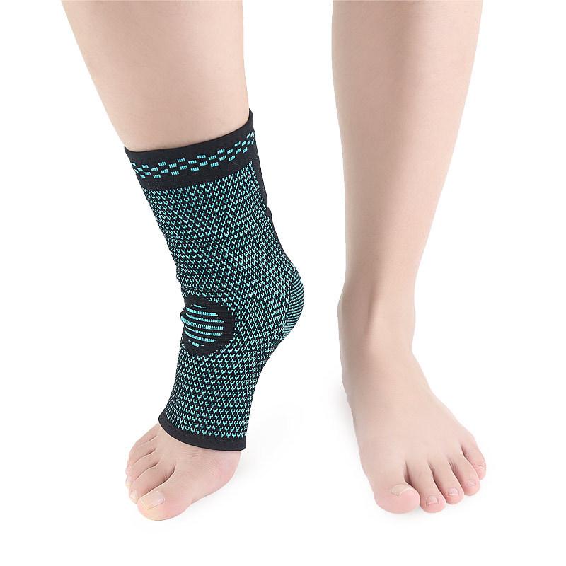 

Men's Socks Elastic Ankle Support Protect Brace Relieve Arch Pain Reduce Heel Protector Compression Strap Foot Bandage Running Band, Green