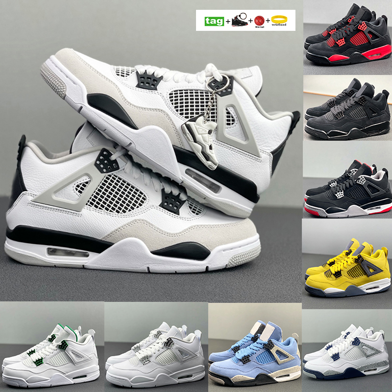 

Men 4 4s Basketball Shoes Jumpman Military Black Cat University Blue Seafoam midnight navy white oreo Tour Yellow metallic green Red Cement Mens Women Sneakers, #20- fear pack