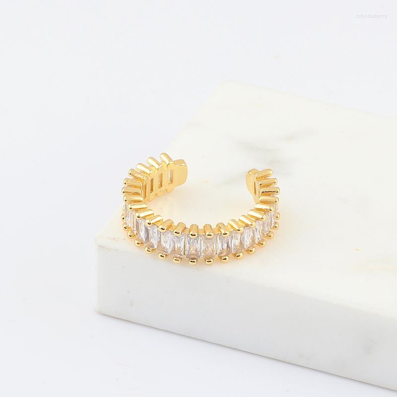 

Wedding Rings Luxury Micro Paved Square Cubic Zirconia Promise Love For Women Engagement Jewelry Drop Ship Ring