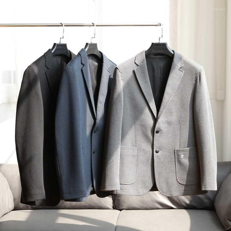 

Men's Suits Light Luxury Men's Suit Autumn High-end Three-dimensional Knitted Craft Leisure Single Jacket, 03