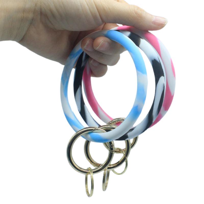 

Keychains Bracelet Keychain For Women Gifts Trendy Simple Circle Wristlet Bangle