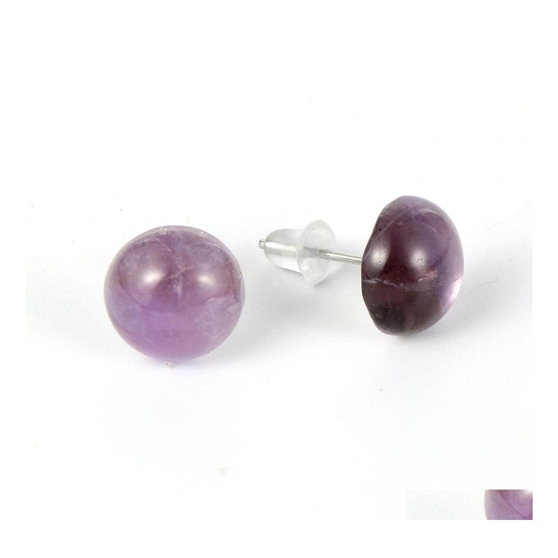 

Stud 12Mm Women Natural Stone Round Chakra Stones Turquoises Rose Quartz Earrings Tiger Eye Onyx Reiki Healing Earring Jewelr Yydhho Dhjtb