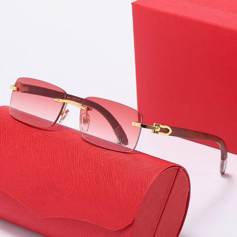 

Fashion Sunglasses Frame Designer glasses Clear square peach Heart Glasses frame men's and women's retro sports wooden leg case sunglasses Glasses