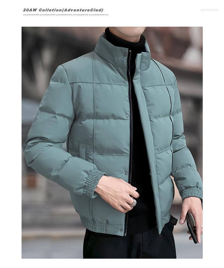 

Men's Down & Parkas Winter Mens Stand Collar Golf Wear Warm Jacket Zipper Thick Waterproof Parka Plush Coat Guin22, Black