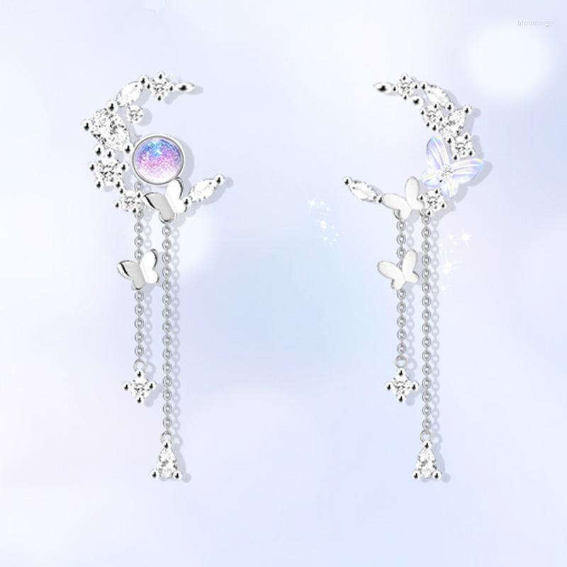 

Stud Earrings Butterfly Fringe Women's 2023 Trendy Moon Tassel Temperament Simple And Versatile Jewelry Accessories