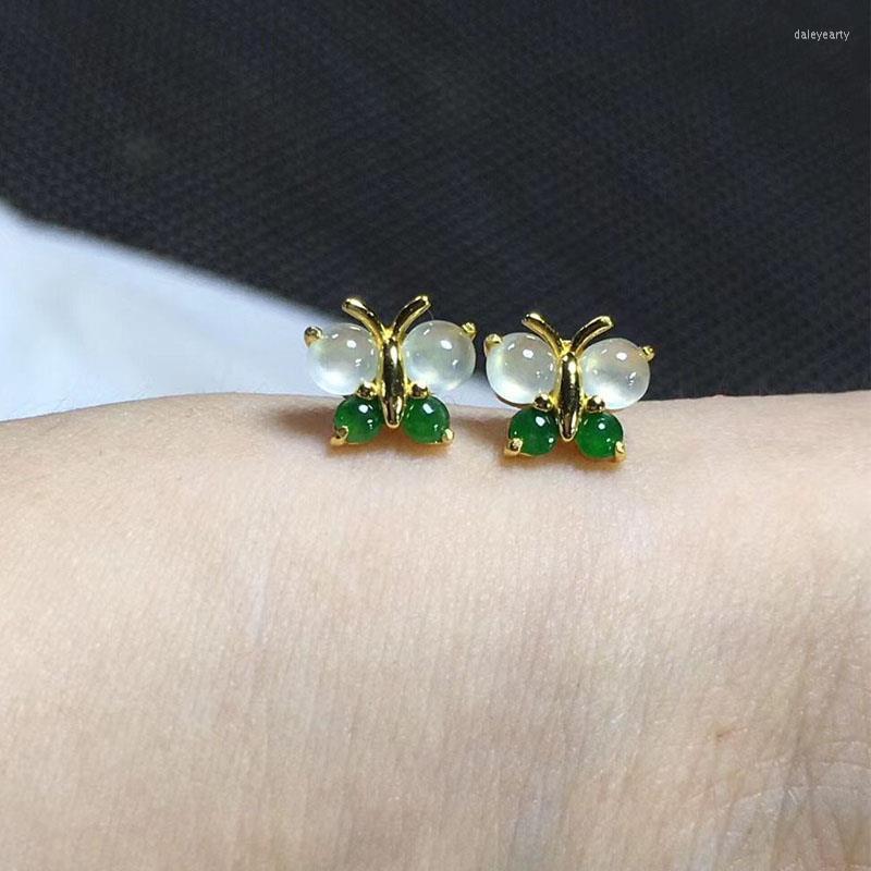 

Stud Earrings Natural Jasper Through Butterfly Light Luxury Bohemian Style Exquisite Charm Women's Brand JewelryStud StudStud Dale22