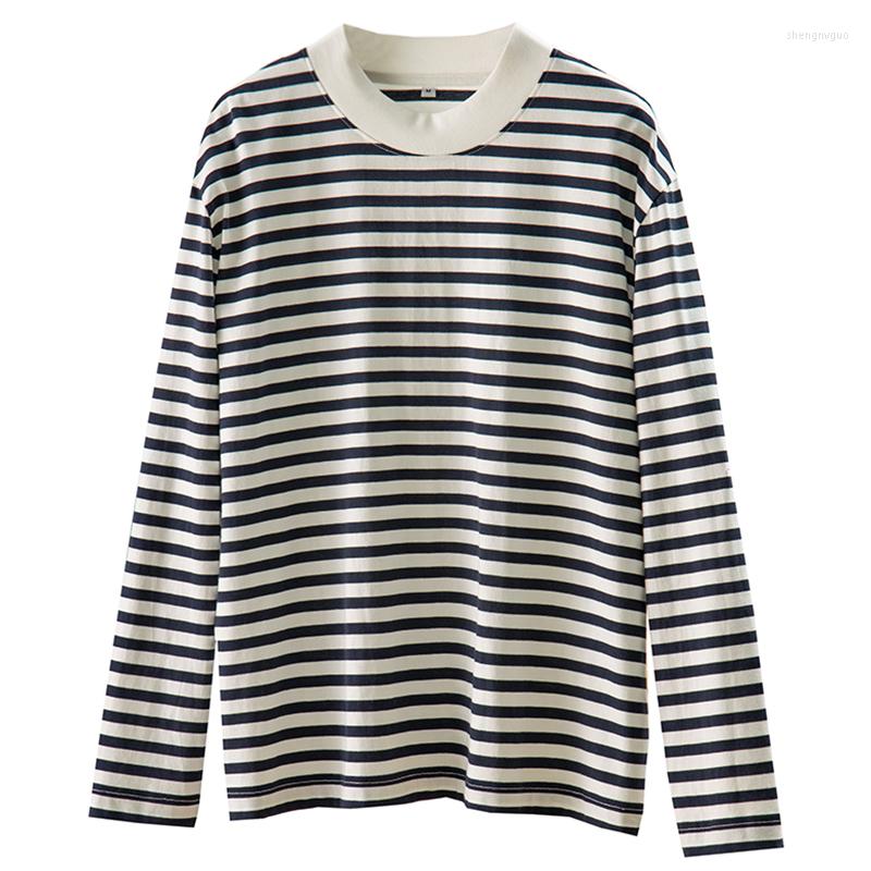 

Women' T Shirts Striped Loose Women Clothing Korean For Cotton Casual Spring/Summer 2023 Long Sleeve Tees